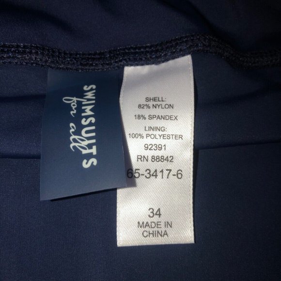 Swimsuits For All Swim Shorts Plus Size 34 Navy Blue - Picture 2 of 12